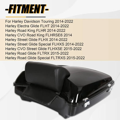 trunk luggage w/backrest 2014-2024 harley davidson touring models