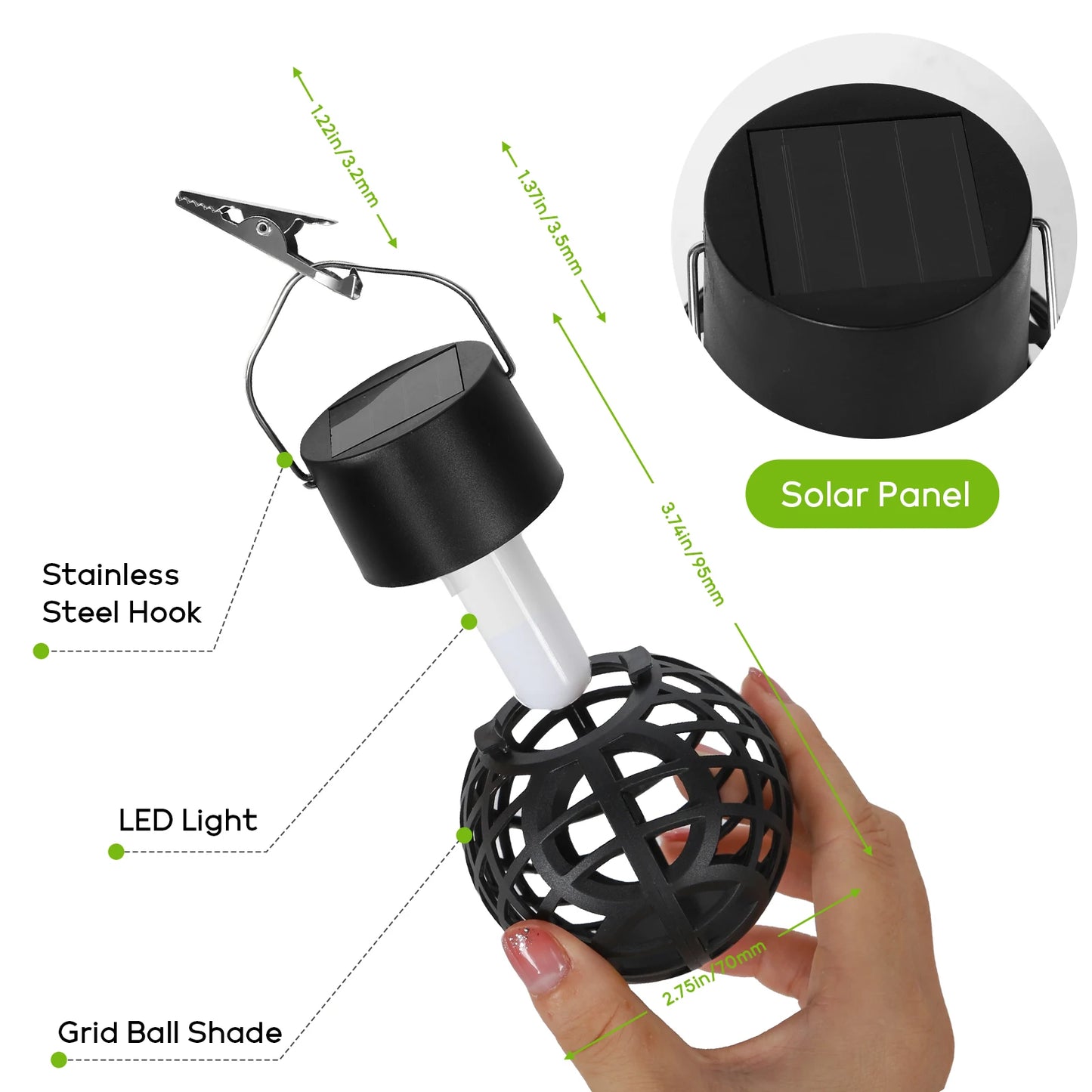 Solar-Powered Outdoor Hanging Lights