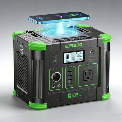 Compact Portable Power Station Solar Generator with Wireless Charger for Outdoor Camping Emergency Backup