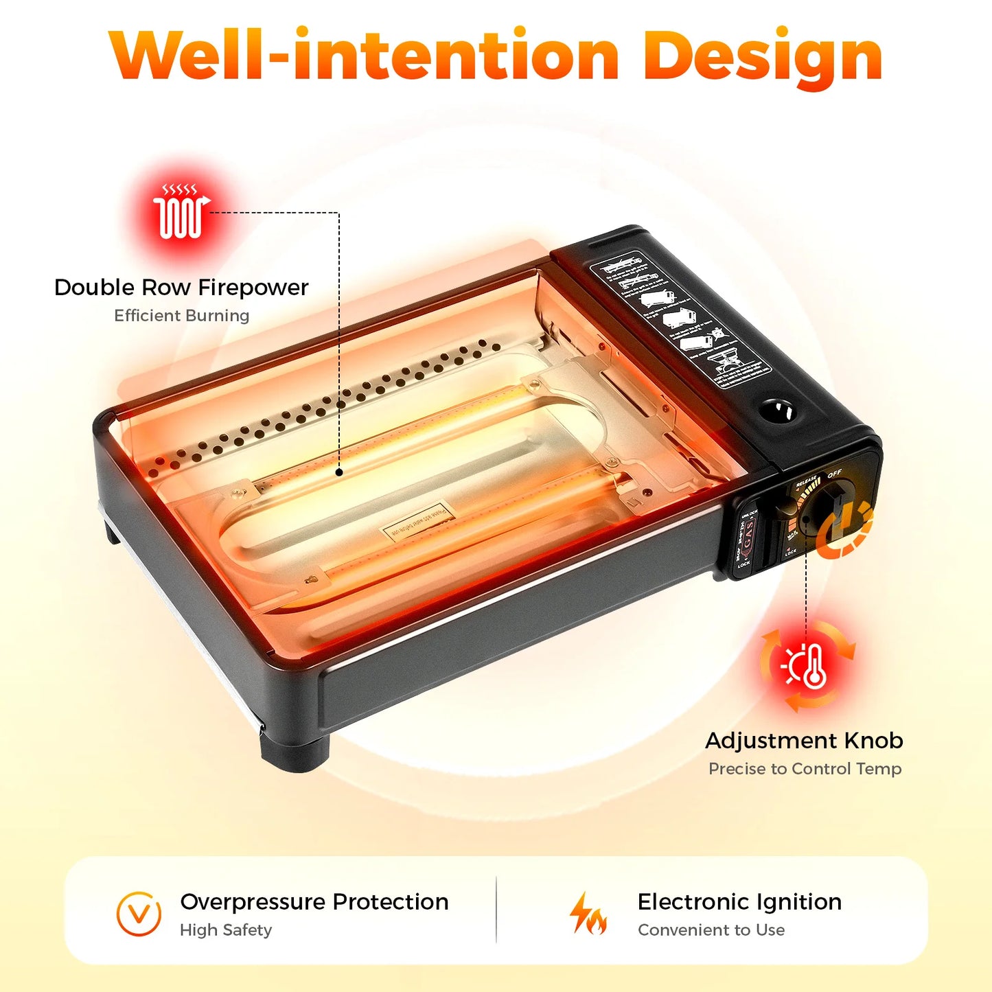 Portable Camping Grill Gas Stove Butane Gas Stove For Camping