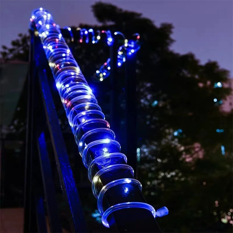 Solar LED Outdoor  Solar String Waterproof Outdoor Lighting Strips 8 Light Modes