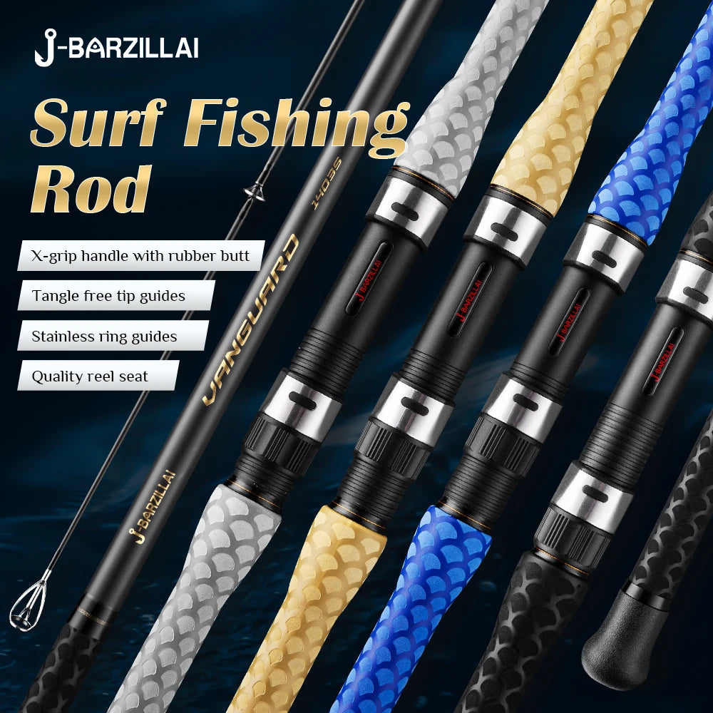 Carbon Surf Spinning Fishing Rod, Ultra-Light High-Sensitivity Graphite Pole Saltwater Fishing