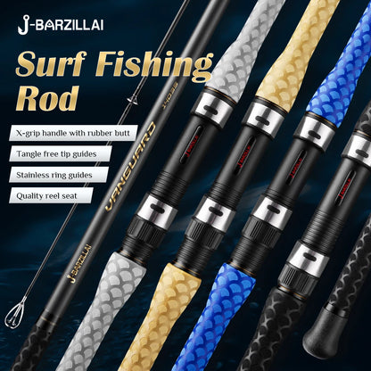 Carbon Surf Spinning Fishing Rod, Ultra-Light High-Sensitivity Graphite Pole Saltwater Fishing