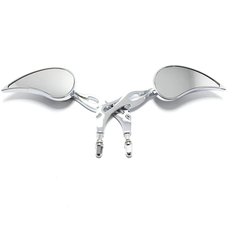 Teardrop Custom Rearview Side Mirrors for Harley Touring Sportster Road King Cruiser Choppers