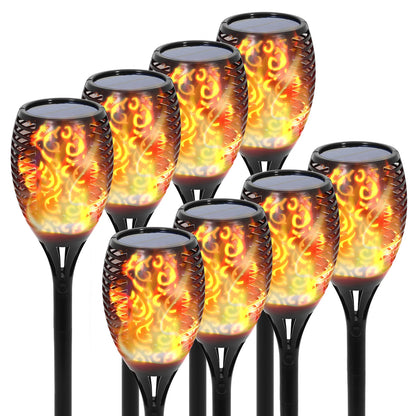 4//8/12/16PCS Solar Flame Torch Lights Outdoor 43 inch 96 LED Waterproof Light Flickering