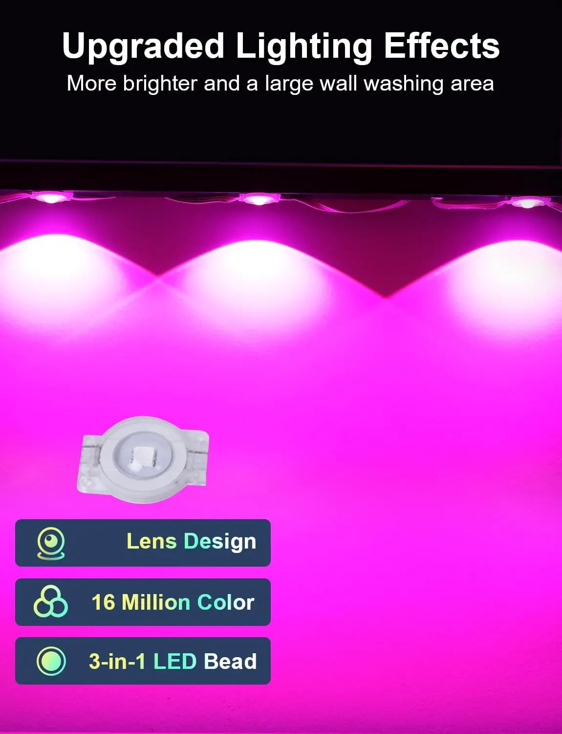 Permanent Outdoor Lights for House, LED with Remote Control