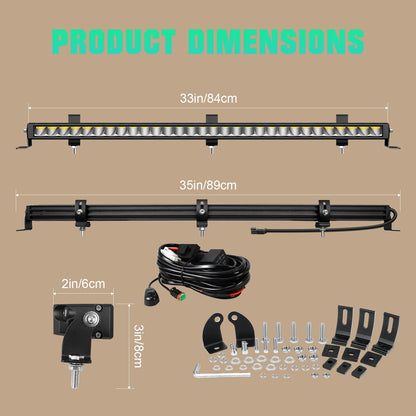12'' 23'' 33'' 30W 60W 90W Off Road Straight LED Light Bar