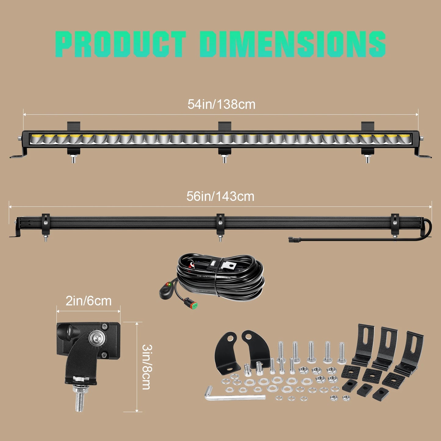 12'' 23'' 33'' 30W 60W 90W Off Road Straight LED Light Bar