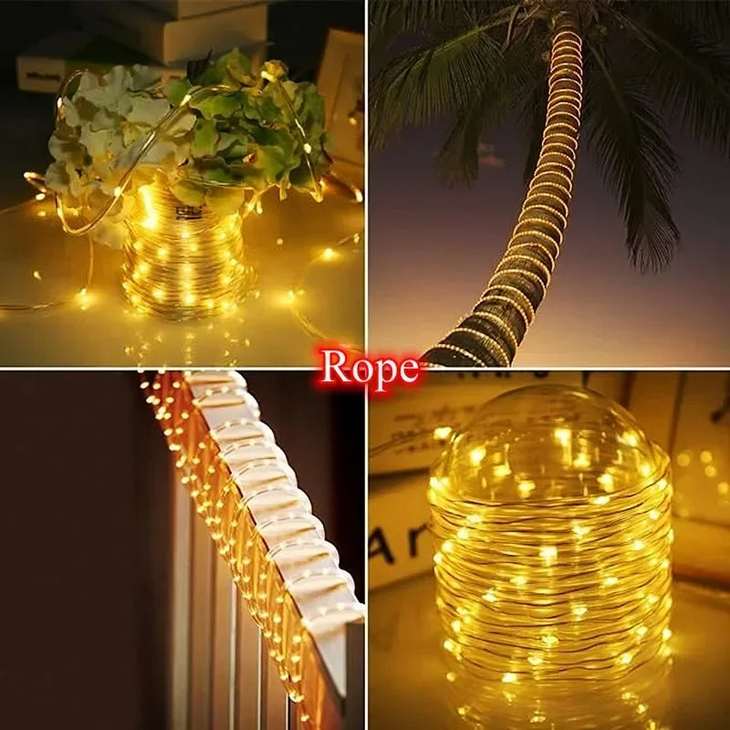 LED  Solar Powered Garland String Light