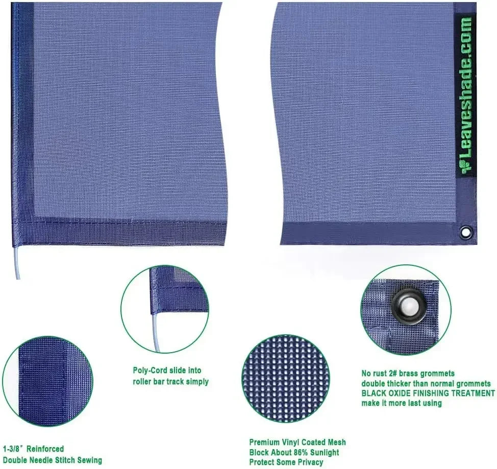 [XMSJ]RV Awning Sunshade Screen 7' X 9' 3'' (Fit for 10' Awning)Motorhome Camp