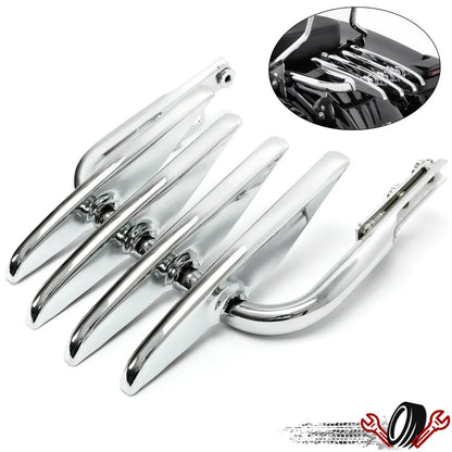 Chrome Stealth Luggage Rack For Harley Davidson Electra Glide,Street Glide, and Road King