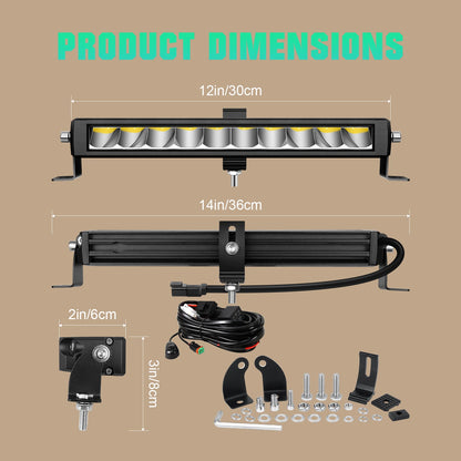 12'' 23'' 33'' 30W 60W 90W Off Road Straight LED Light Bar