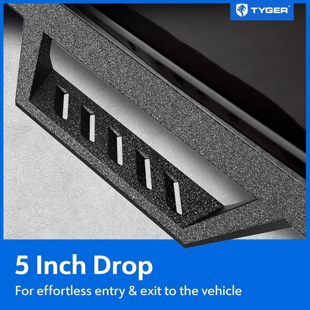 Running Board Compatible with 2019-2026 Chevy Silverado GMC Sierra 1500; 2020-2026 2500 3500HD | Crew Cab