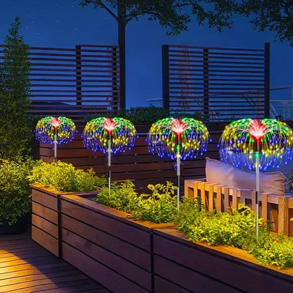 Solar Firework Lights Waterproof Garden Lights Outdoor Solar Lights