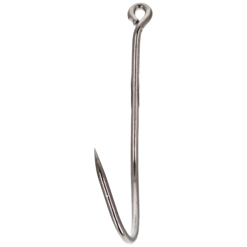 Long Shank Hook, Platinum Black