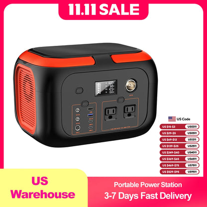 Portable Power Station 600W 296Wh/AC Outlet Solar Generator