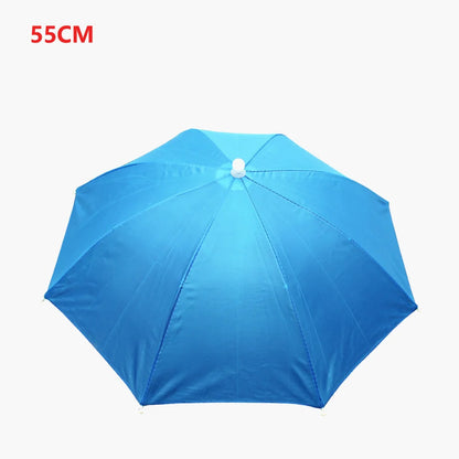 Outdoor Foldable Head Umbrella Hat Headwear Sun Cap Rainproof