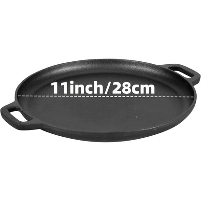 3PCS Cast Iron Skillet Set (6/8/10 Inch)  Pre-Seasoned, Heavy-Duty Pans for Oven, Grill & Campfire, Even Heat, Non-Stick Surface