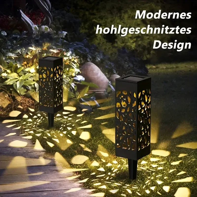 6PCS Solar Powered LED Garden Stake Lights  Waterproof Outdoor Landscape Lighting