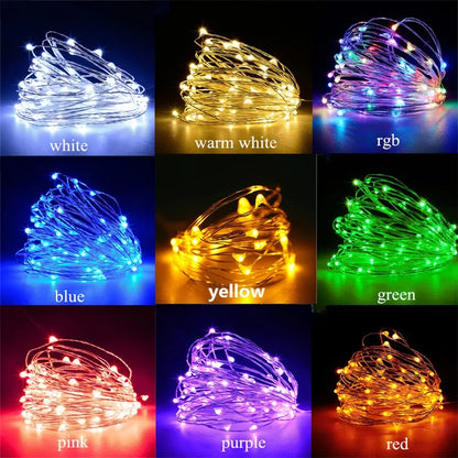 USB Led  Lights Copper Wire String 20M 200LED