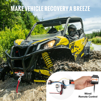 3500lbs Electric Winch ATV/UTV  Winch with 39 ft Synthetic Rope