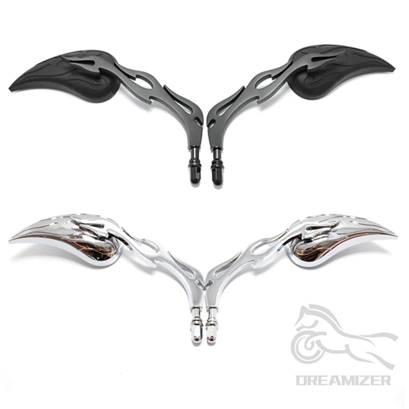Teardrop Custom Rearview Side Mirrors for Harley Touring Sportster Road King Cruiser Choppers
