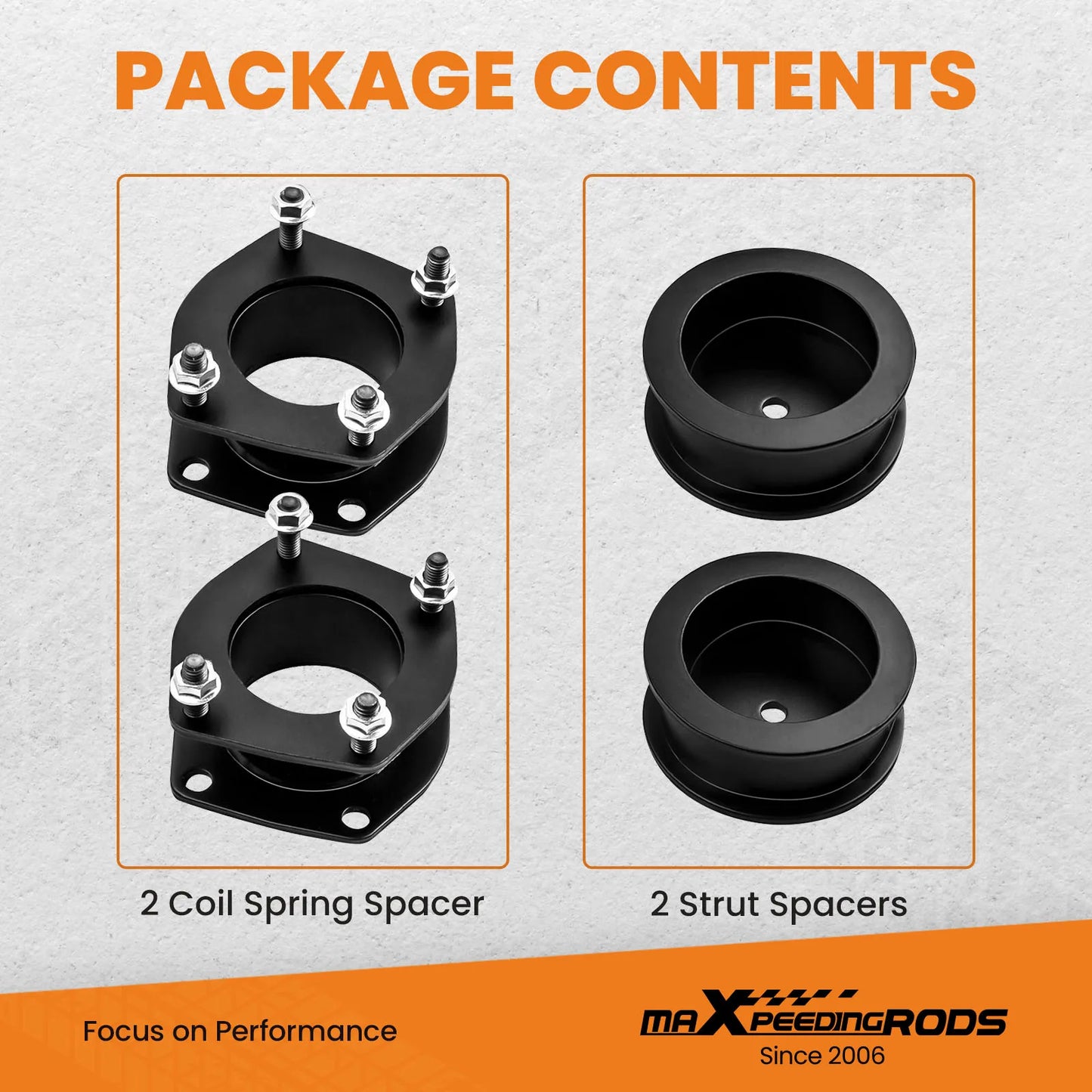 2.0" Front + 2.0 Rear Lift Leveling Kit For Jeep Grand Cherokee