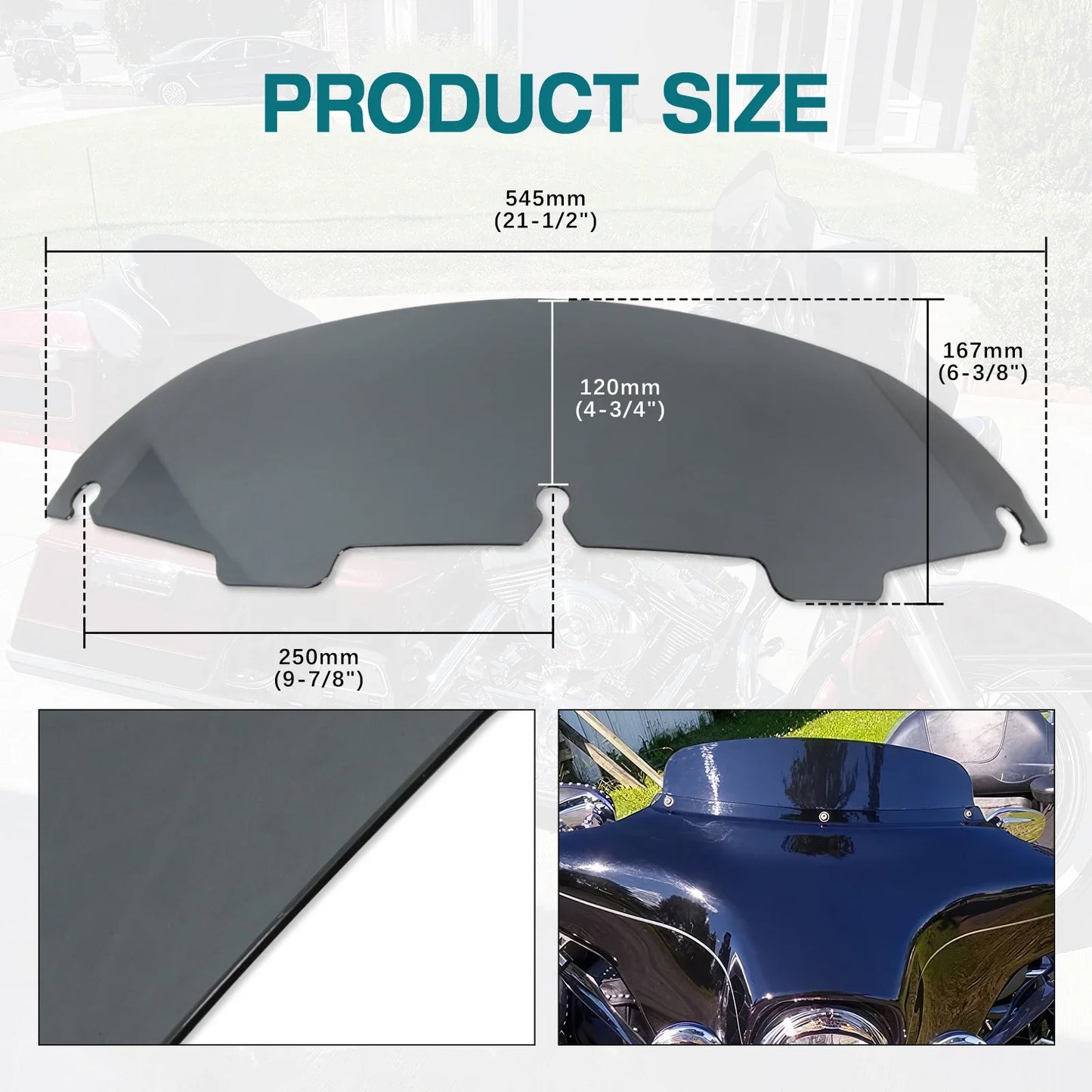 Black/Smoke4'' 6"8'' Windshield For Harley Electra Street Glide Touring1996-2013