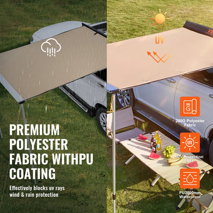 Vehicle  Retractable Car Side Awning Car Waterproof Storage Bag  Suitable for Truck SUV Van Campers