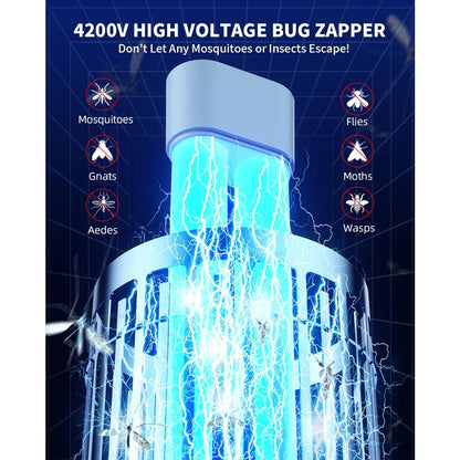 Bug Zapper Outdoor Mosquito with Dual LED Light  Fly 15W  Insect Trap