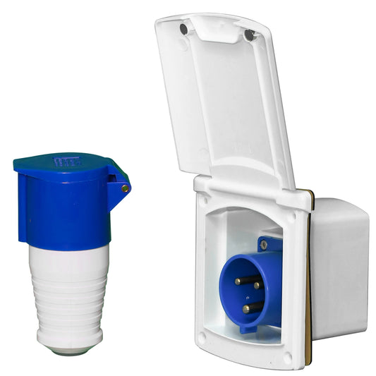 32 Amp Rv Inlet Plug & Rv Outlet Box Kit