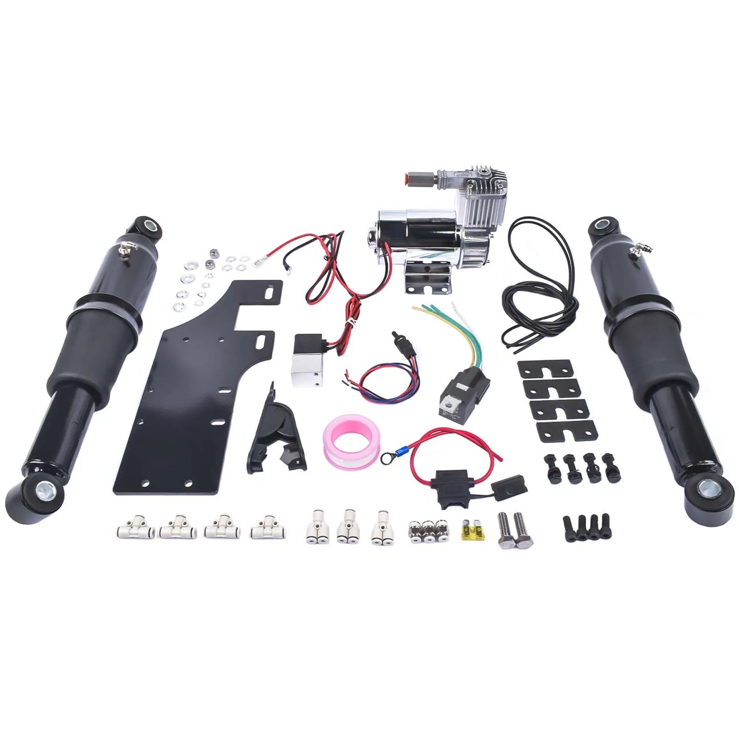 Rear Air Ride Suspension Set For Harley Touring Road King Street Glide 1994-2023