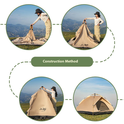 Portable 3-4 Person Sun & Rain Shelter for Camping