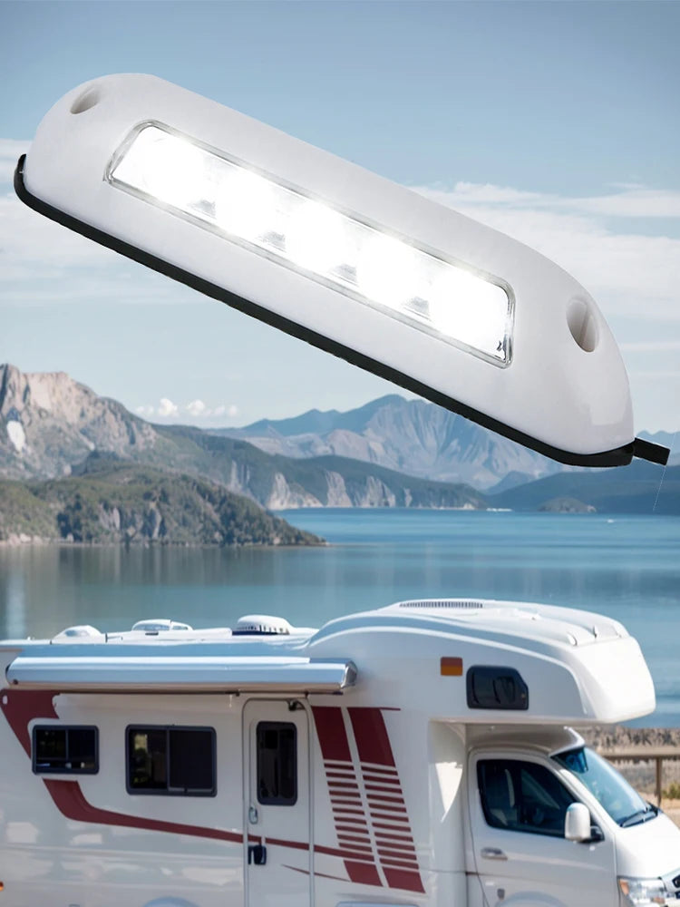 12V RV LED Awning Porch Light 6000K Waterproof RV Van Camper Exterior