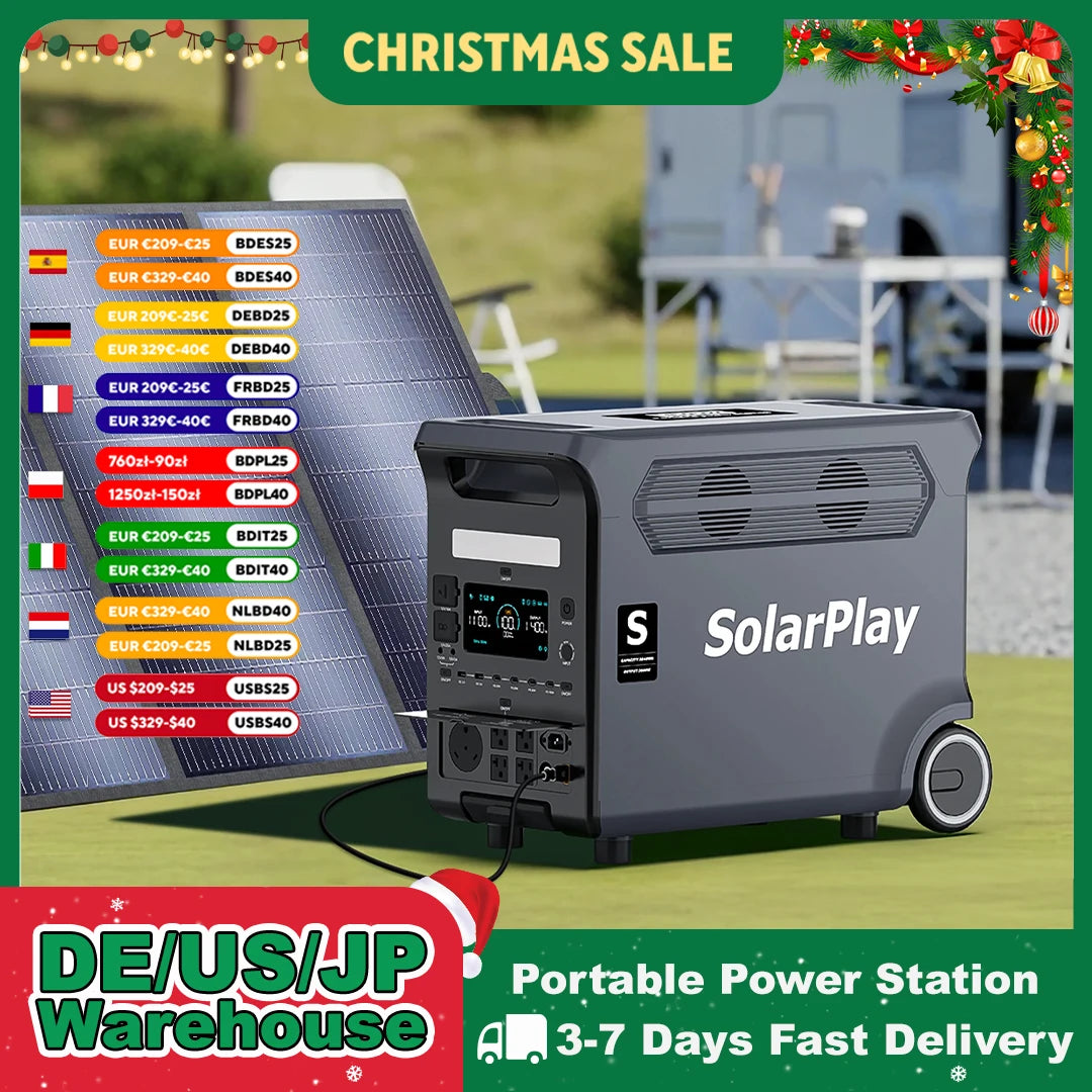 solar power Portable Power Station  Outdoor Generator With Foldable solar panels