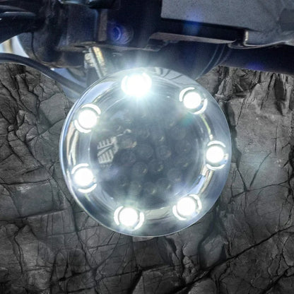 2 Inch Front LED Turn Signals w/Running Light Ring Covers for Harley Davidson - Chrome