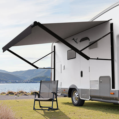 Motorized RV Awning Complete Kit 10'-20' Retractable  Aluminum Alloy Frame Outdoor Trailer