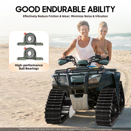 ATV Rear Track Assembly Black Aluminum Alloy Gray Cast Iron