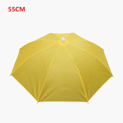 Outdoor Foldable Head Umbrella Hat Headwear Sun Cap Rainproof