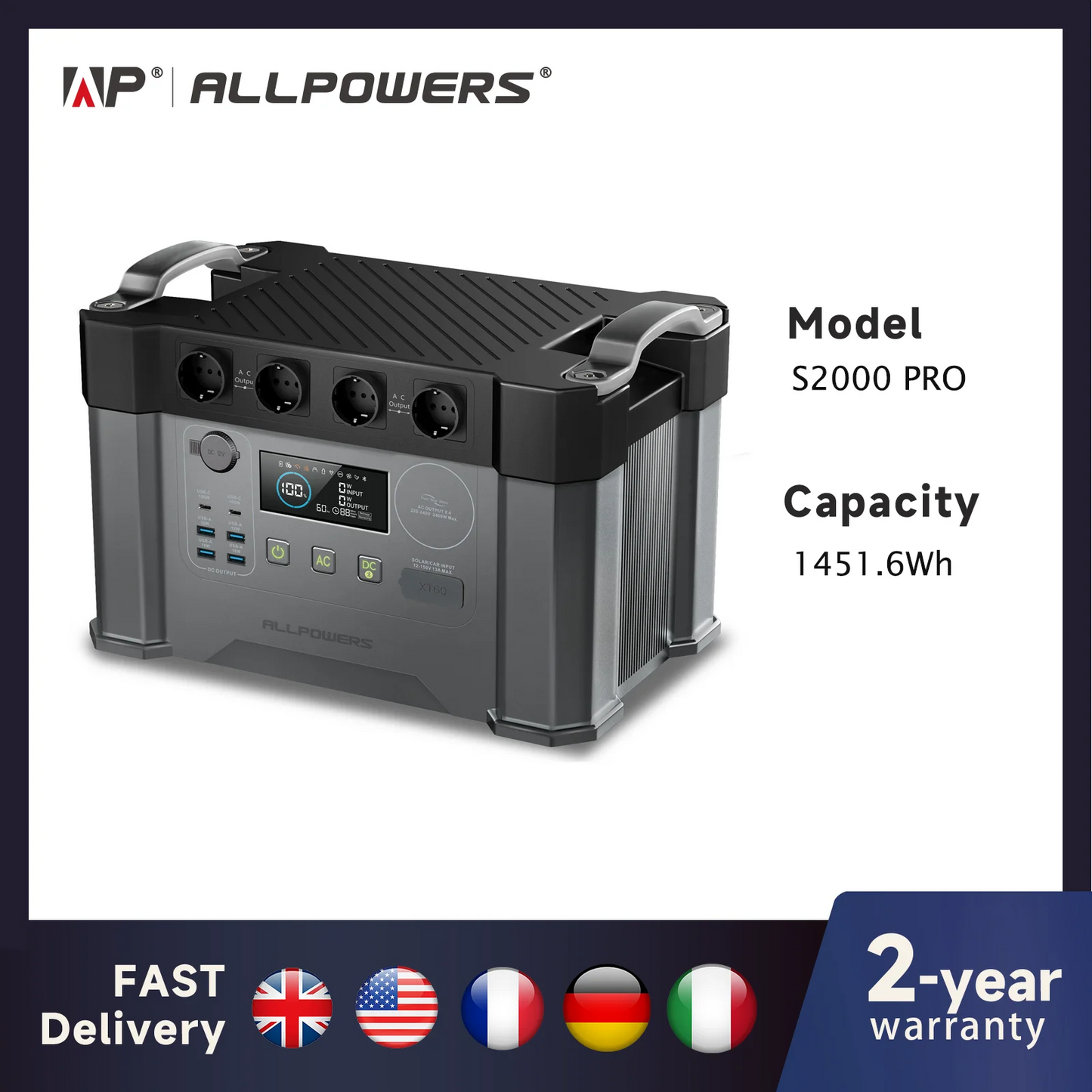 Portable Power Station 2000W / 2400W