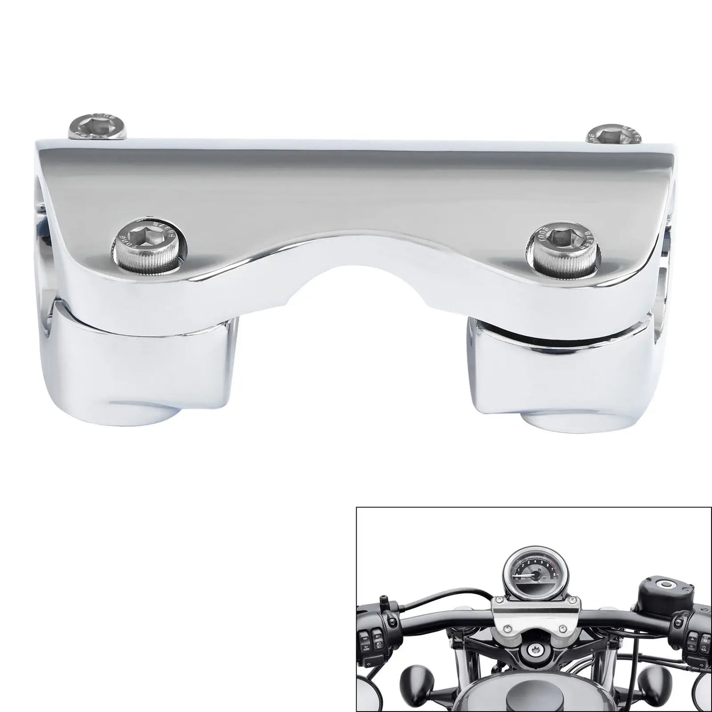 Motorcycle 1.25" Handlebar Riser Top Clamp For Harley Road Glide