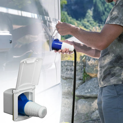 32 Amp Rv Inlet Plug & Rv Outlet Box Kit