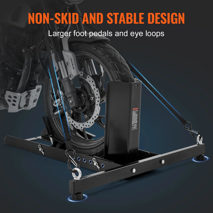 1800lbs Heavy-duty Steel Motorcycle Front Wheel Stand with Adjustable Holes