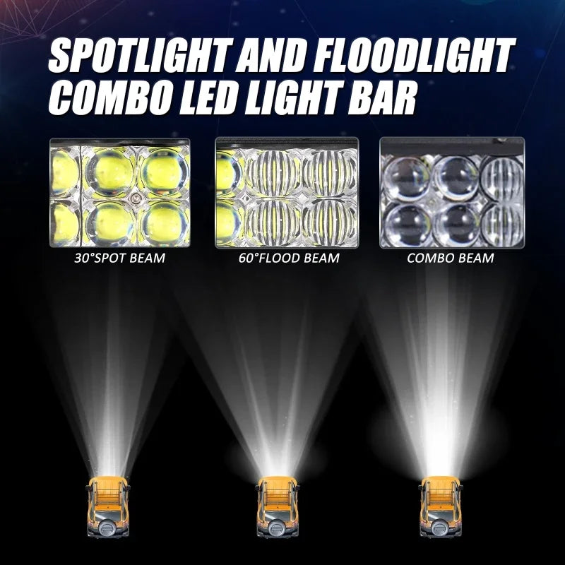 22 32 42 50 52inch  Double Row LED Light Bar for SUV ATV Trucks Pickup
