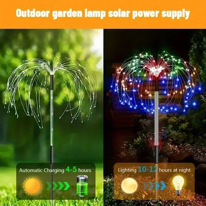 Solar Firework Lights Waterproof Garden Lights Outdoor Solar Lights