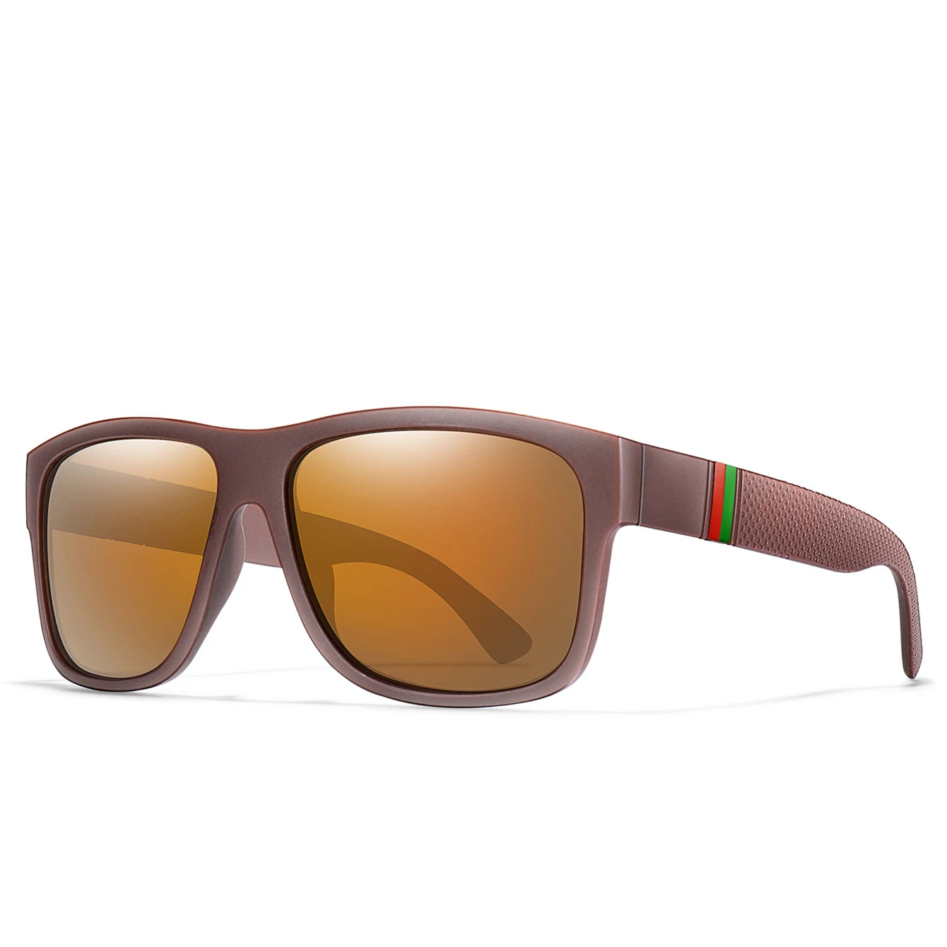 Classic Men Square Polarized Fishing Sunglasses  Vintage Large Frame