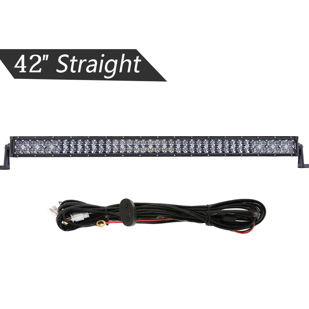 22 32 42 50 52inch  Double Row LED Light Bar for SUV ATV Trucks Pickup