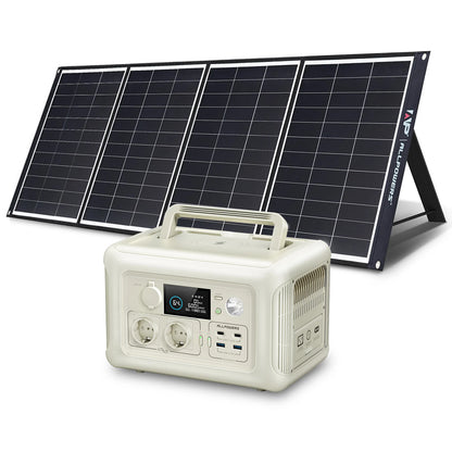 Portable Power Station with Portable SolarPanel  Outdoor Solar Generator