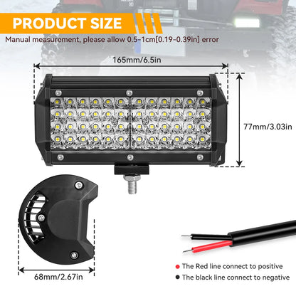 7 Inch Square Spot Pods High/Low Beam waterproof 4inch Led Work Driving Lamp For Off Road SUV UTV ATV Fog LED