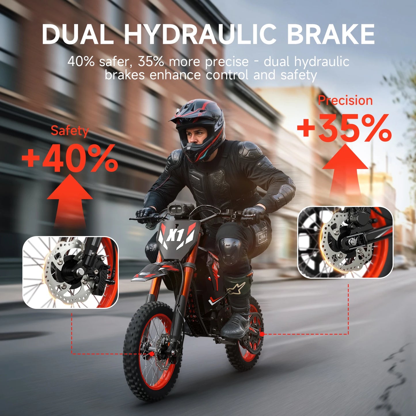 Spark Electric Dirt Bike for Teens Adults 4500W Peak Electric Motorcycle 60V 28.8Ah E-Dirt Bike 60 Mile Range E-Bike